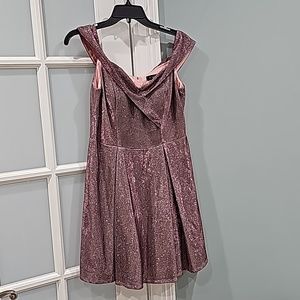 Sparkly off the shoulder cocktail dress